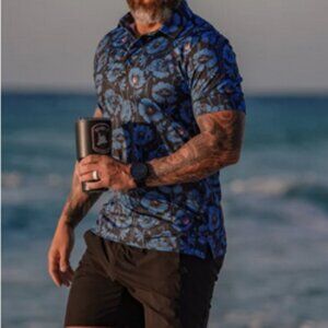 SAVAGE TACTICIANS CO. Men's Short Sleeve Performance Polo Size L In Aye Poppy